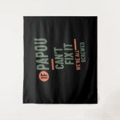 Als Papou het niet kan oplossen, zijn we allemaal  Wandkleed (Voorkant)