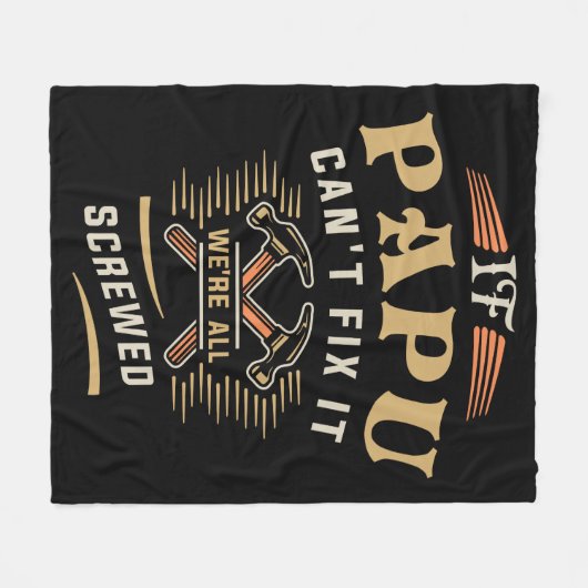 Als papu kan repareren het grappige klusjesman opa fleece deken (Voorkant (Horizontaal))