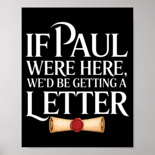 Als Paul hier was krijgen we een grappige brief qu Poster