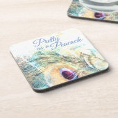  als pauw pastelpauw onderzetter (Linkerzijde)