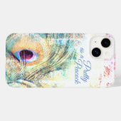als pauwenpastel wit Case-Mate iPhone case (Achterkant (horizontaal))