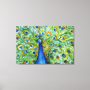 als Peacock Canvas Afdruk