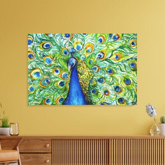 als Peacock Canvas Afdruk (Insitu (Woonkamer))