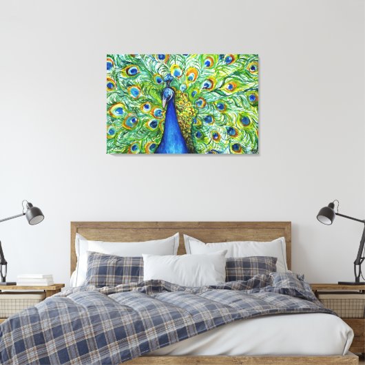 als Peacock Canvas Afdruk (Insitu (Slaapkamer))