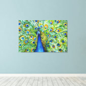 als Peacock Canvas Afdruk (Insitu (Houten vloer))