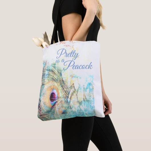  als Peacock-tas Tote Bag (Dichtbij)