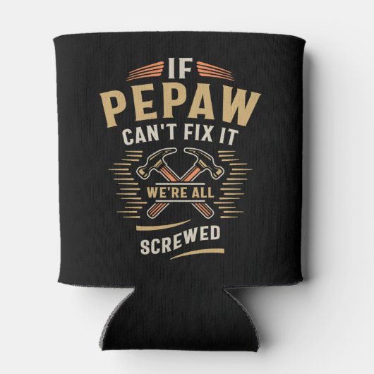 Als Pepaw Cant repareren het grappige klusjesman o Blikjeskoeler (Achterkant)