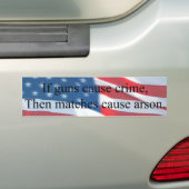 ALS PISTOLEN CRIMINALITEIT VEROORZAKEN BUMPERSTICKER (Op auto)