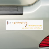 Als pistolen mensen doden.. bumpersticker (Op auto)