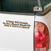 Als Pistolen mensen doden.. Bumpersticker (Op Truck)