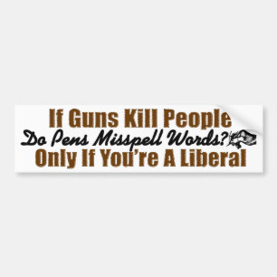Als Pistolen mensen doden.. Bumpersticker