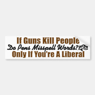 Als Pistolen mensen doden.. Bumpersticker