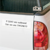 Als PISTOLEN verboden zijn Bumpersticker (Op Truck)