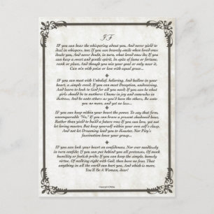 Als Poem voor meisjes. Briefkaart