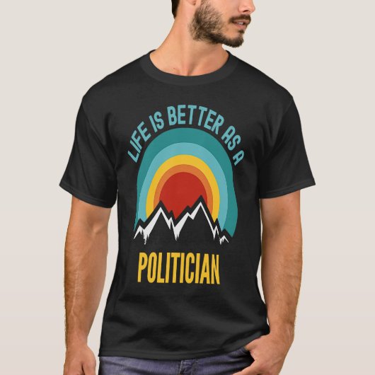 Als politicus t-shirt (Voorkant)