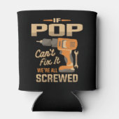 Als Pop kan repareren het grappige klusjesman opa Blikjeskoeler (Achterkant)