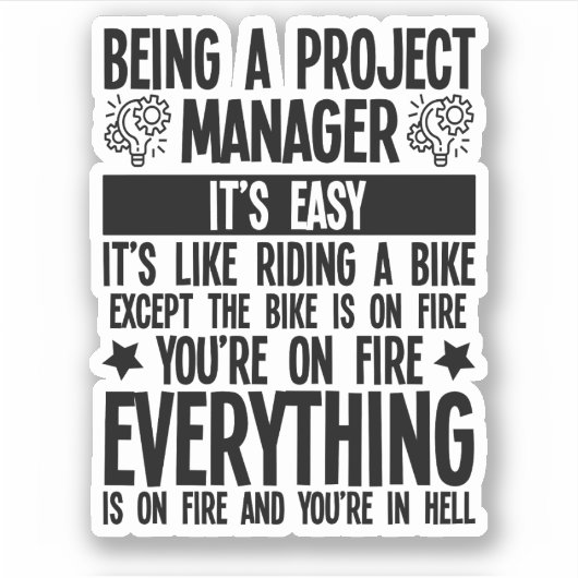 Als projectmanager is het gemakkelijk om te bellen sticker (Voorkant)