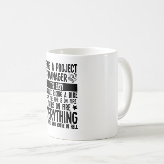 Als projectmanager is het makkelijk, het is net al koffiemok (Voorkant rechts)