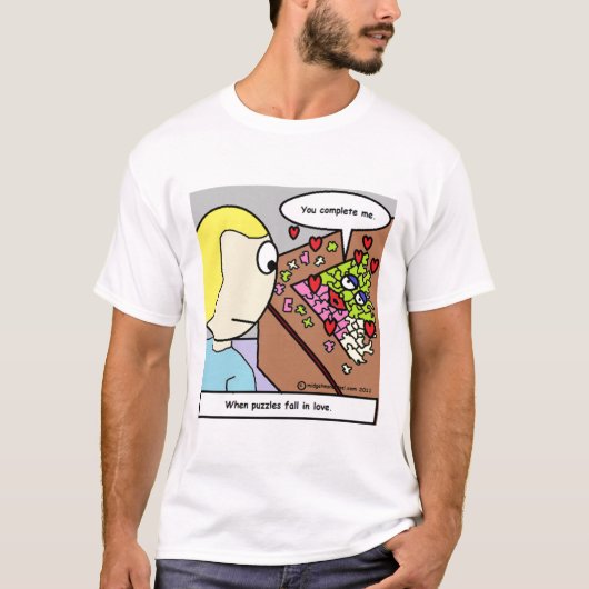 Als Puzzles in liefde Herfsten T-shirt (Voorkant)