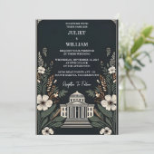 Als Retro 70s 80s Fast Bold Boho Courthouse Bruilo Kaart (Staand voorkant)