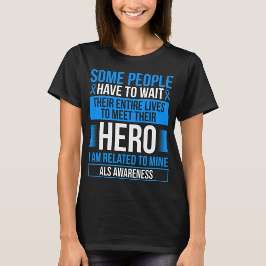 ALS Ribbon ALS Treatment ALS Survivor Ribbon T-shirt (Voorkant)
