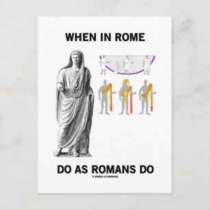 Als Romeinen in Rome doen wat Romeinen doen (kledi Briefkaart