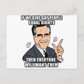 ALS ROMNEY HOMOSEKSUELEN GELIJKE RECHTEN GEEFT, DA BRIEFKAART (Voorkant)