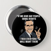 ALS ROMNEY MENSEN GELIJKE RECHTEN GEEFT DAN RONDE BUTTON 4,0 CM (Voorkant /achterkant)