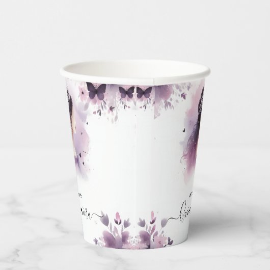 Als Royal Gold Tiara Lila licht Paarse Quinceanera Papieren Bekers (Rechts)