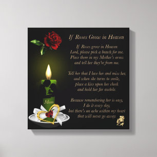 Als rozen groeien in de hemel 12x12 canvasprint canvas afdruk
