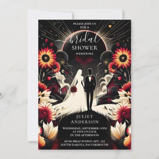 Als Ruby Claret Wit Hart Rood Zwart Vrijgezellenfe Kaart (Voorkant)