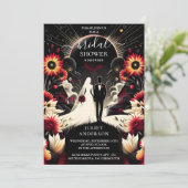 Als Ruby Claret Wit Hart Rood Zwart Vrijgezellenfe Kaart (Staand voorkant)