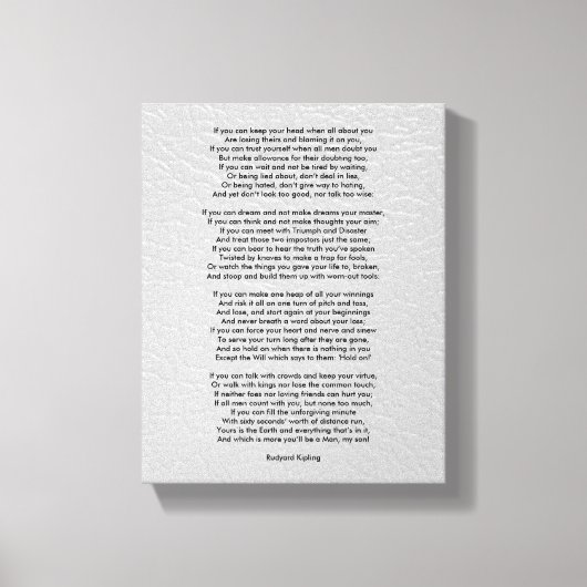 Als Rudyard Kipling klein is Canvas Afdruk (Voorkant)