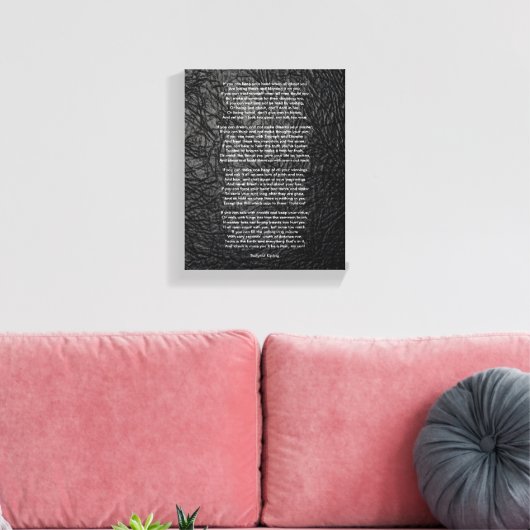 Als Rudyard Kipling klein is Canvas Afdruk (Insitu (Woonkamer))