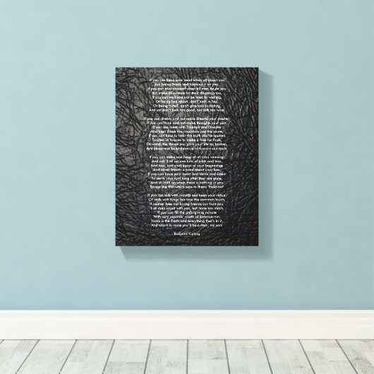 Als Rudyard Kipling klein is Canvas Afdruk (Insitu (Houten vloer))