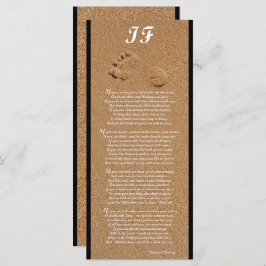 Als - Rudyard Kipling Poem Rack Kaart (Voorkant / Achterkant)