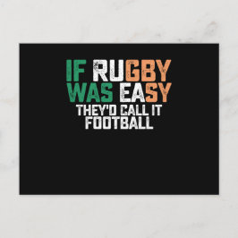 Als Rugby Eenvoudig Was, Zouden Ze Het Voetbal Noe Briefkaart
