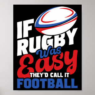 Als Rugby Football En Worstelaar Voor Mannen Vrouw Poster