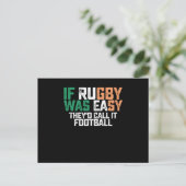 Als Rugby gemakkelijk was noemen zij het Football Briefkaart (Staand voorkant)