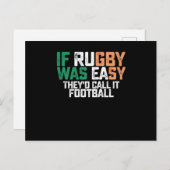 Als Rugby gemakkelijk was noemen zij het Football Briefkaart (Voorkant / Achterkant)