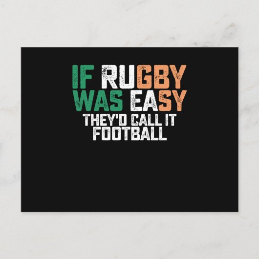 Als Rugby gemakkelijk was noemen zij het Football Briefkaart (Voorkant)