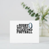 Als Rugby makkelijk was, zouden ze het Football no Briefkaart (Staand voorkant)