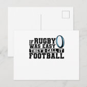 Als Rugby makkelijk was, zouden ze het Football no Briefkaart (Voorkant / Achterkant)