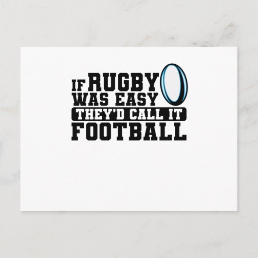 Als Rugby makkelijk was, zouden ze het Football no Briefkaart (Voorkant)