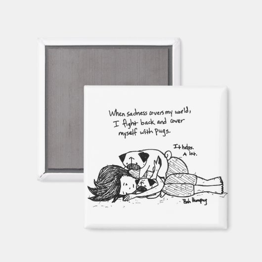 Als Sadheid mijn wereld Hoesje Magneet (Voorkant / Achterkant)