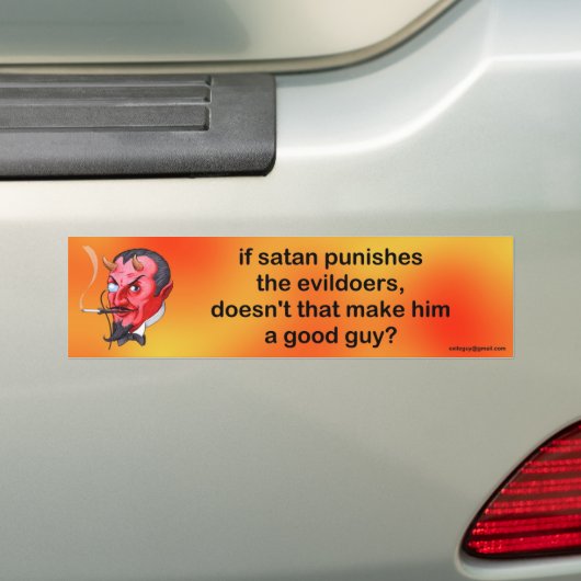 als satan de duikers straft ... bumpersticker (Op auto)