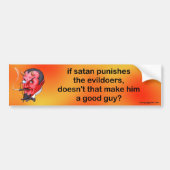 als satan de duikers straft ... bumpersticker (Voorkant)
