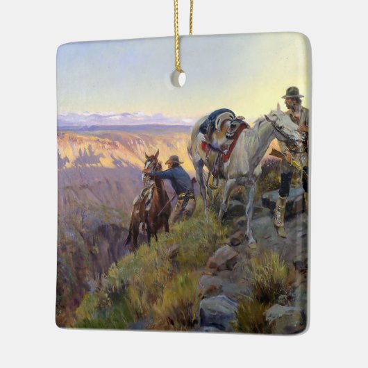 “Als schaduwen de dood aankondigen” van Charles M  Keramisch Ornament (Links)