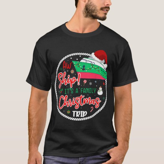 Als schip is het een kerstcruise die bij het gezin t-shirt (Voorkant)