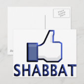 Als Shabbat Briefkaart (Voorkant / Achterkant)